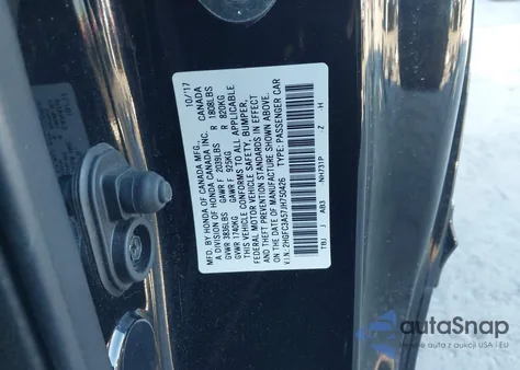 2018 Honda Civic Si из США, поврежденный, VIN 2HGFC3A57JH750426